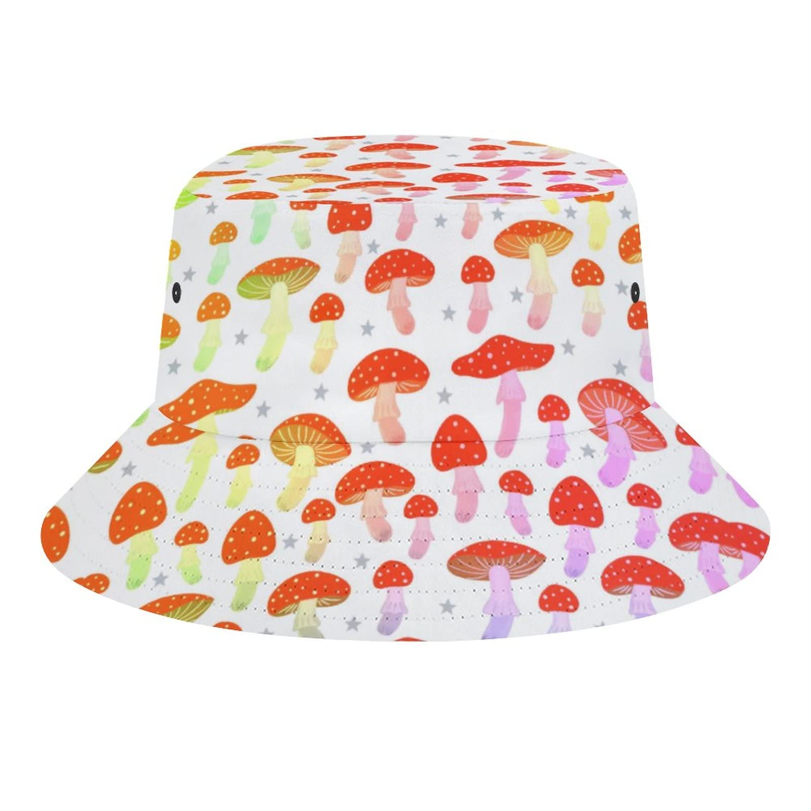 Stylish Unisex Mushroom Bucket Hat - Foldable Summer Sun Hat for Women & Men - Perfect for Beach, Travel, Fishing & Outdoor Activities