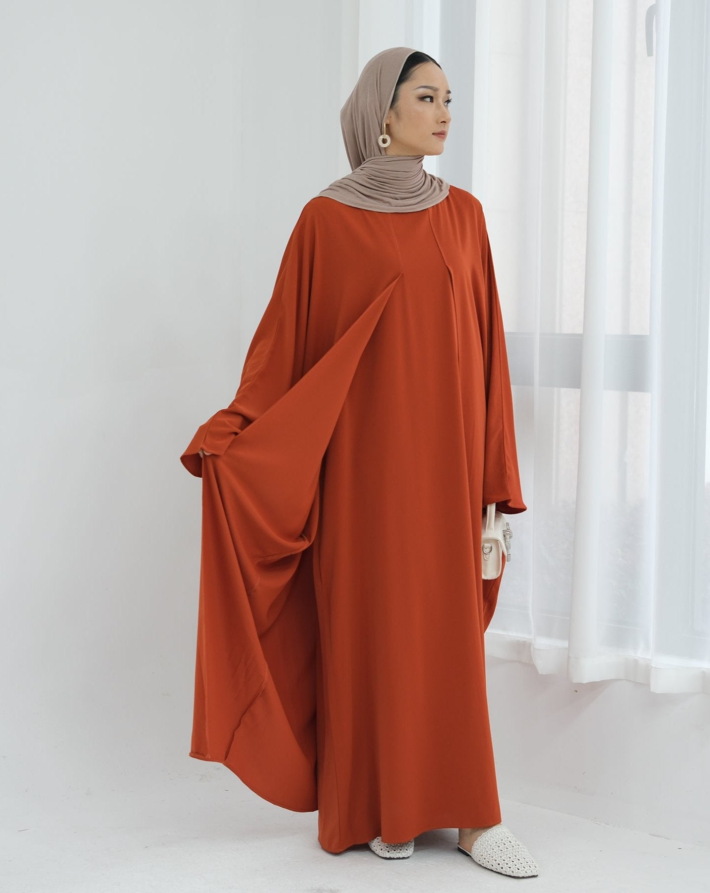 Stylish Izzy 2-in-1 Abaya Combo in Rust Color - Perfect for Prayer, Modest Fashion & Special Occasions
