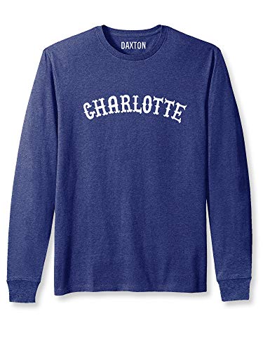 Heather Navy Tee White Font