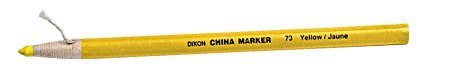 12 Pack Yellow China Markers - Wax Pencils for Art, Drafting & Labeling - Perfect for Artists, Designers & Industrial Use