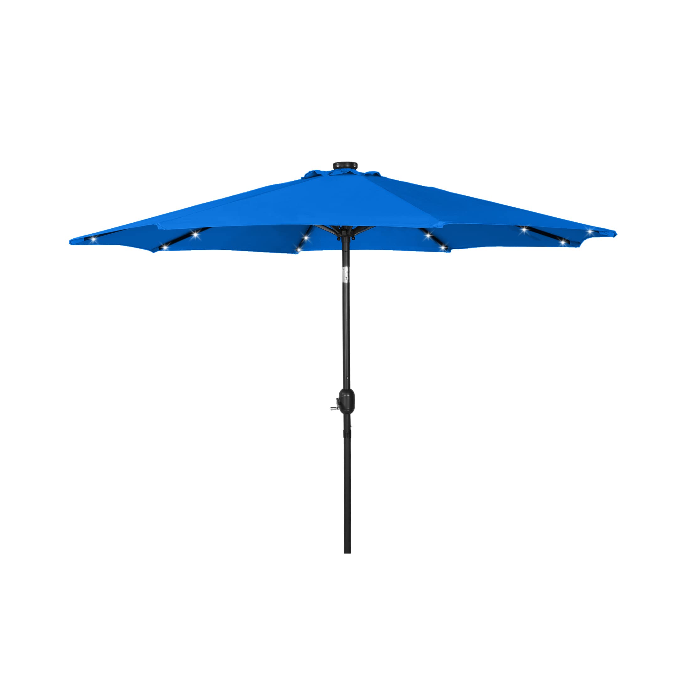 WO Home 9ft Solar LED Patio Umbrella with Lights - Waterproof Outdoor Market Table Sunshade for Deck, Balcony, Garden & Poolside (Royal Blue) | Perfect for Backyard BBQs, Beach Parties & Outdoor Dining