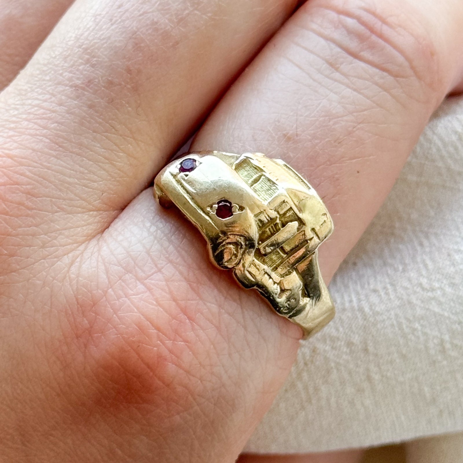 0.07ctw Synthetic Ruby Men's Truck Ring Size 13 - Durable & Stylish Jewelry for Everyday Wear, Gifts & Special Occasions