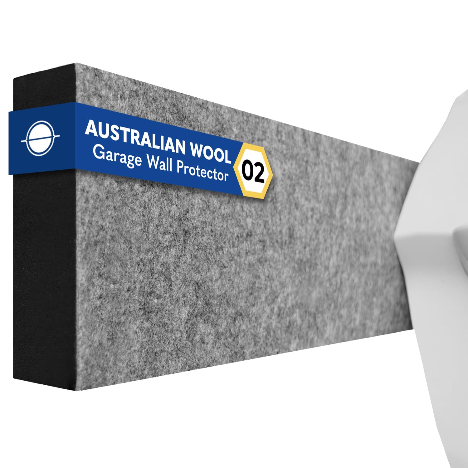 WP02 Garage Wall Protector & Car Door Protectors - 2 Pack Black Anti-Scratch Guards | Australian Design | Perfect for Tight Parking Spaces & Home Garages