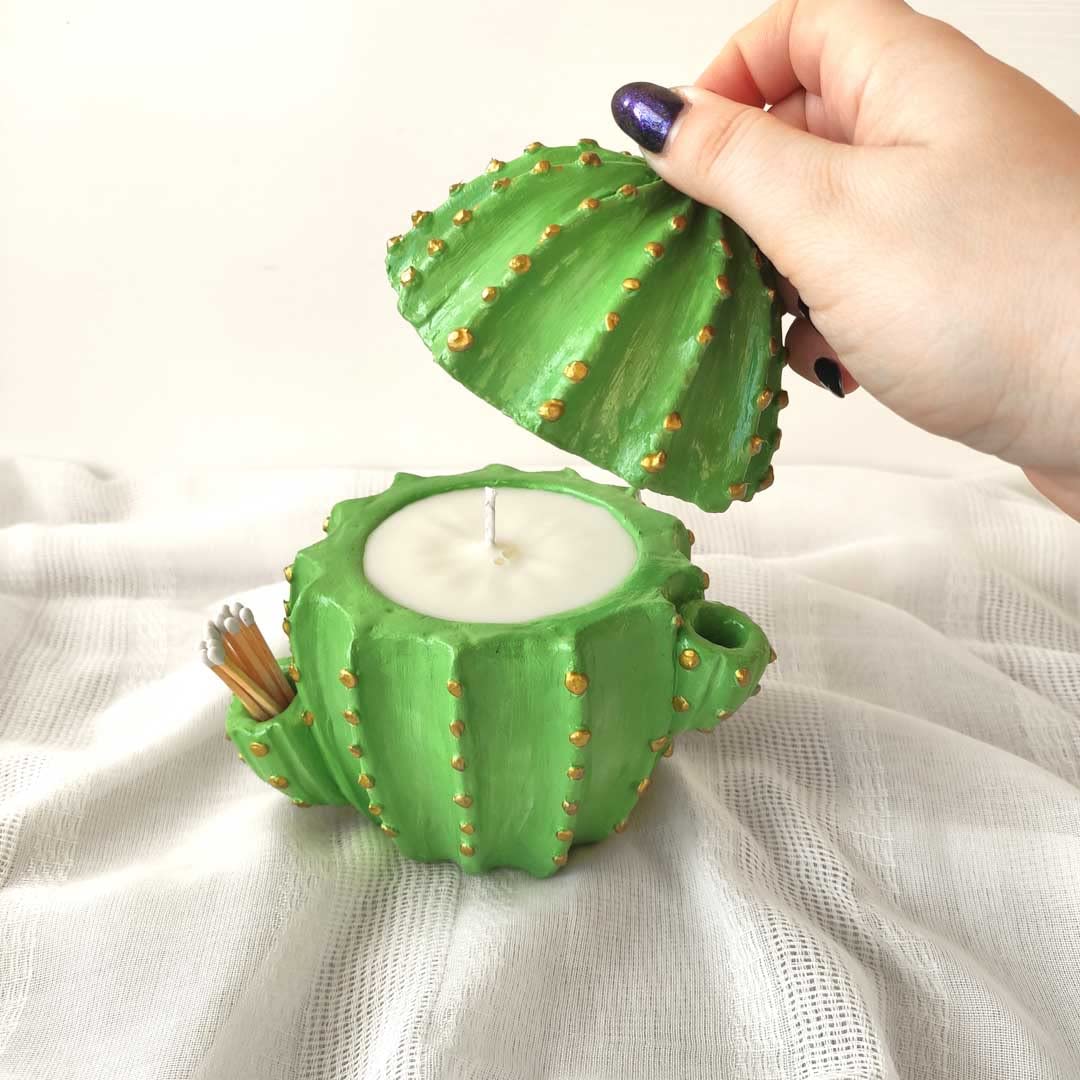 Sculpd Candle Making & Pottery Kit - Complete 2 Person DIY Art Set with Air Dry Clay, Soy Wax, Fragrance & Tools - Creative Craft Gift for Adults, Teens, Men & Women - Perfect for Home Decor, Relaxation & Romantic Gifts (Orange Ginger Scent)