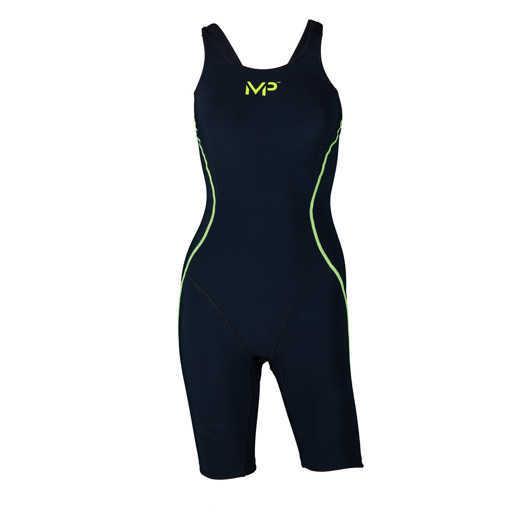 MP Michael Phelps M PULSE Kneeskin Swimsuit - Yellow & Black for Competitive Swimming & Training