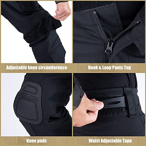 G3 Combat Pants with Knee Pads - Tactical Military Trousers for Men | Ripstop Camo Hunting & Airsoft Pants | Outdoor Adventure, Range Training & Tactical Missions
