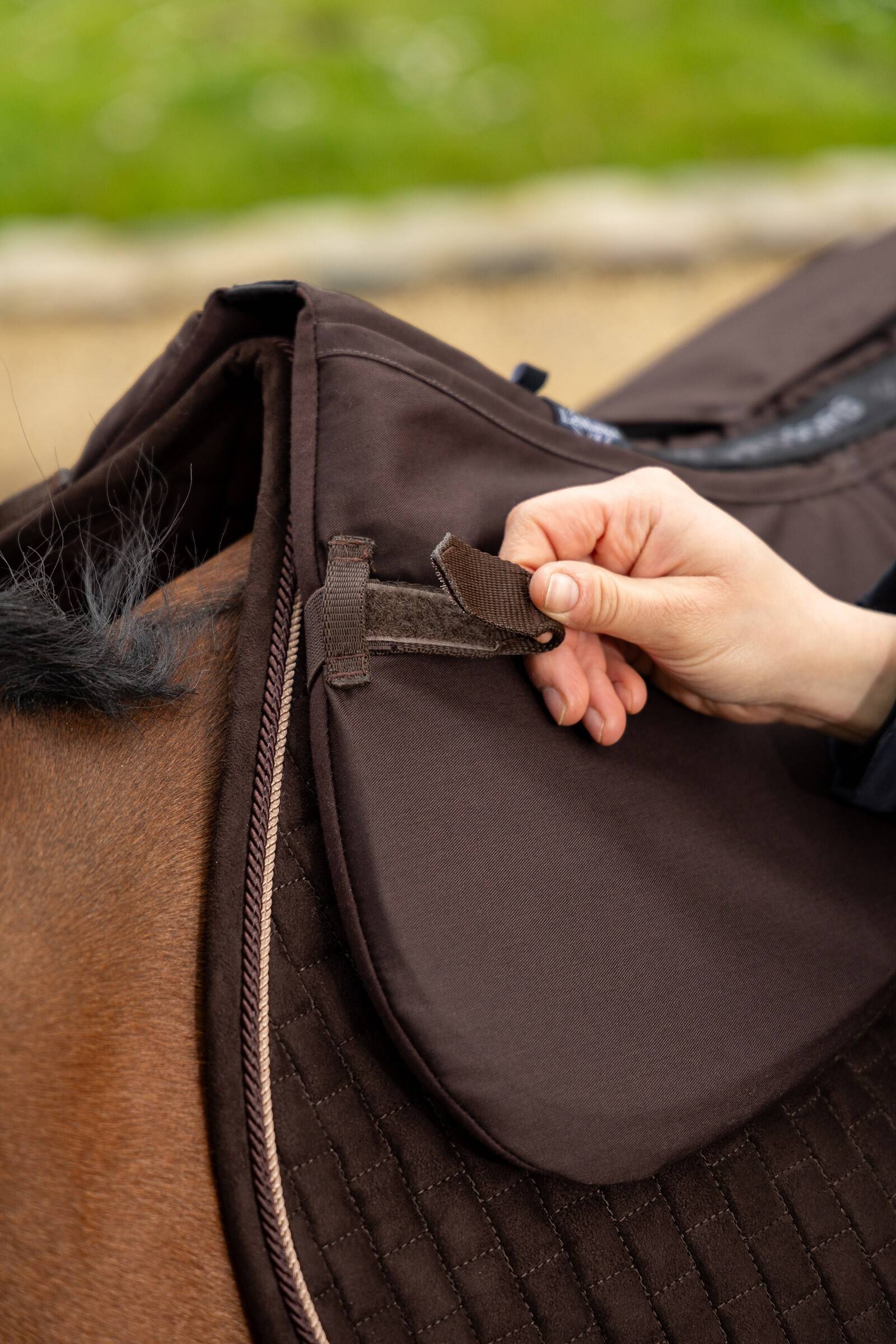 LeMieux ProSorb Plain 2 Pocket Half Pad - Breathable Horse Saddle Pad for Riding & Training - Perfect for Dressage, Jumping & Trail Riding