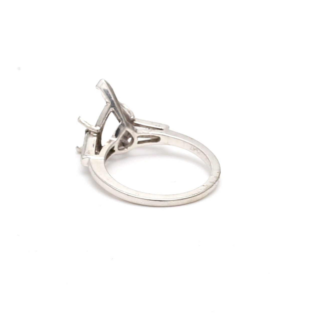 0.25 Carat Baguette Cut I SI1 Diamond Platinum Semi Mount Ring - Perfect for Engagement, Wedding Bands & Anniversary Gifts