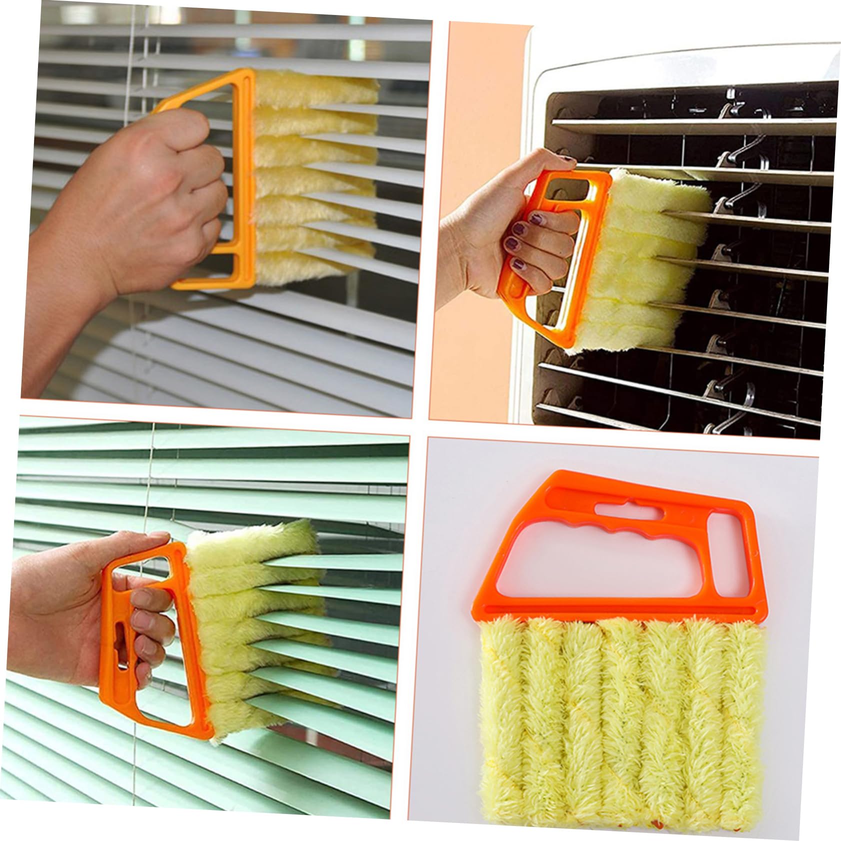 2-Pack Venetian Blind Cleaning Brush - Handheld Window Shutters & Blinds Cleaner with Washable Artificial Fur Bristles for Deep Cleaning - Perfect for Windows, Doors, and Hard-to-Reach Areas