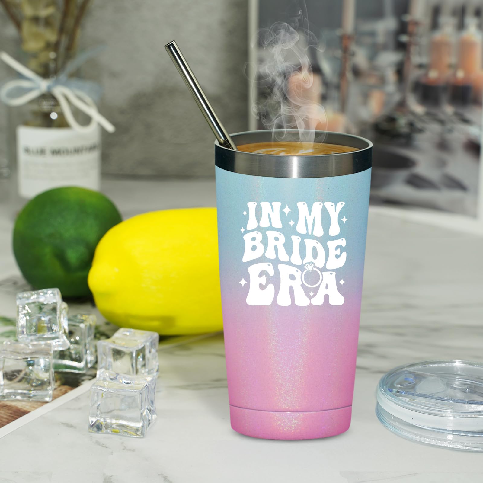 Fufandi Bride Gift Tumbler - Elegant Wedding Gifts for Bride, Mrs, Fiancée & Wifey - Perfect for Engagement, Bachelorette Party & Bridal Shower - Insulated Stainless Steel Cup for Coffee & Tea - Ideal Wedding Gift for Her & Bride-to-Be