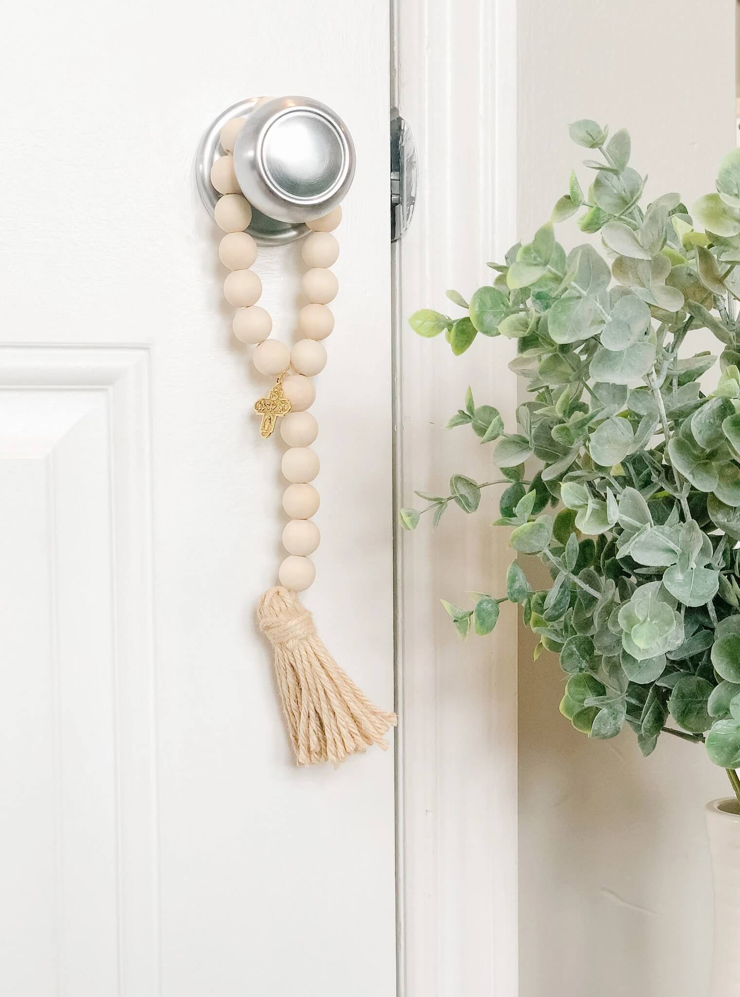 Cross Home Blessing Door Hanger - Religious Wall Decor for Christian Homes - Perfect for Easter, Christmas & Housewarming Gifts