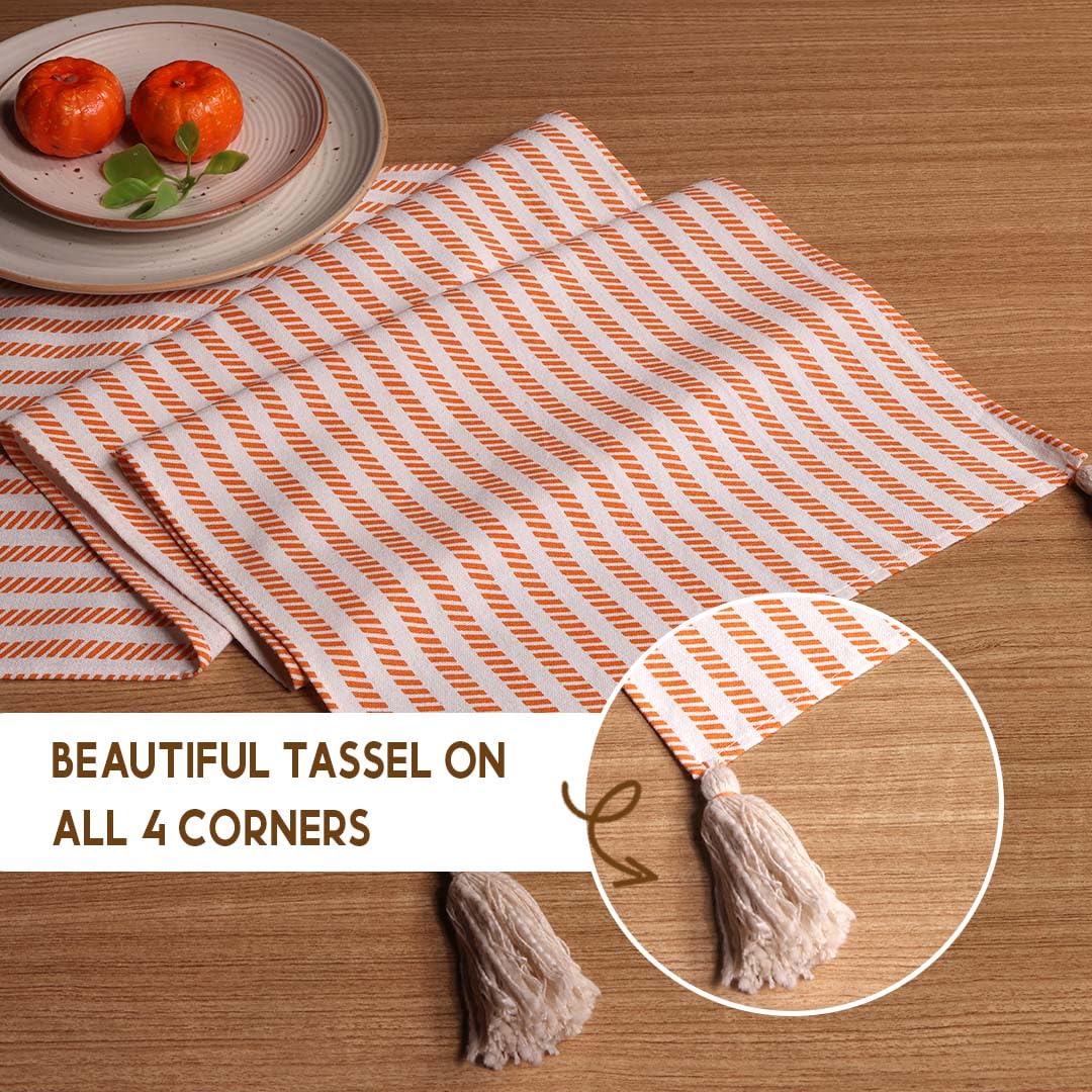 Folkulture 90 Inch Long Cotton Table Runner with Tassels - Farmhouse & Boho Style Wedding Table Decor, Dining Table Runner for Home, Coffee Table Décor - Perfect for Rustic Weddings, Holiday Dinners & Cozy Home Styling