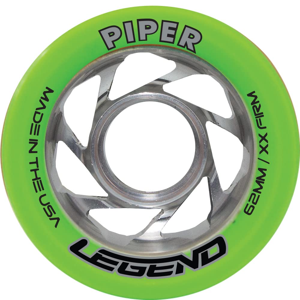 Piper Legend Indoor Speed Skating Quad Race Wheels - High Performance Roller Derby Wheels for Competitive Skaters - Perfect for Indoor Rinks, Roller Derby, and Speed Skating Training