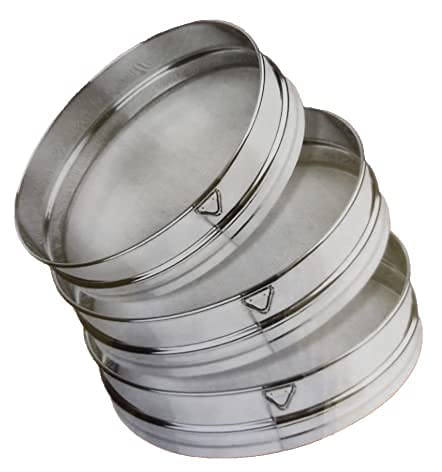 Premium Stainless Steel Flour Sieve Set - 3-Piece (Large, Medium, Small) for Baking, Cooking & Sifting - Gold Star Design - Perfect for Home Kitchens & Bakeries