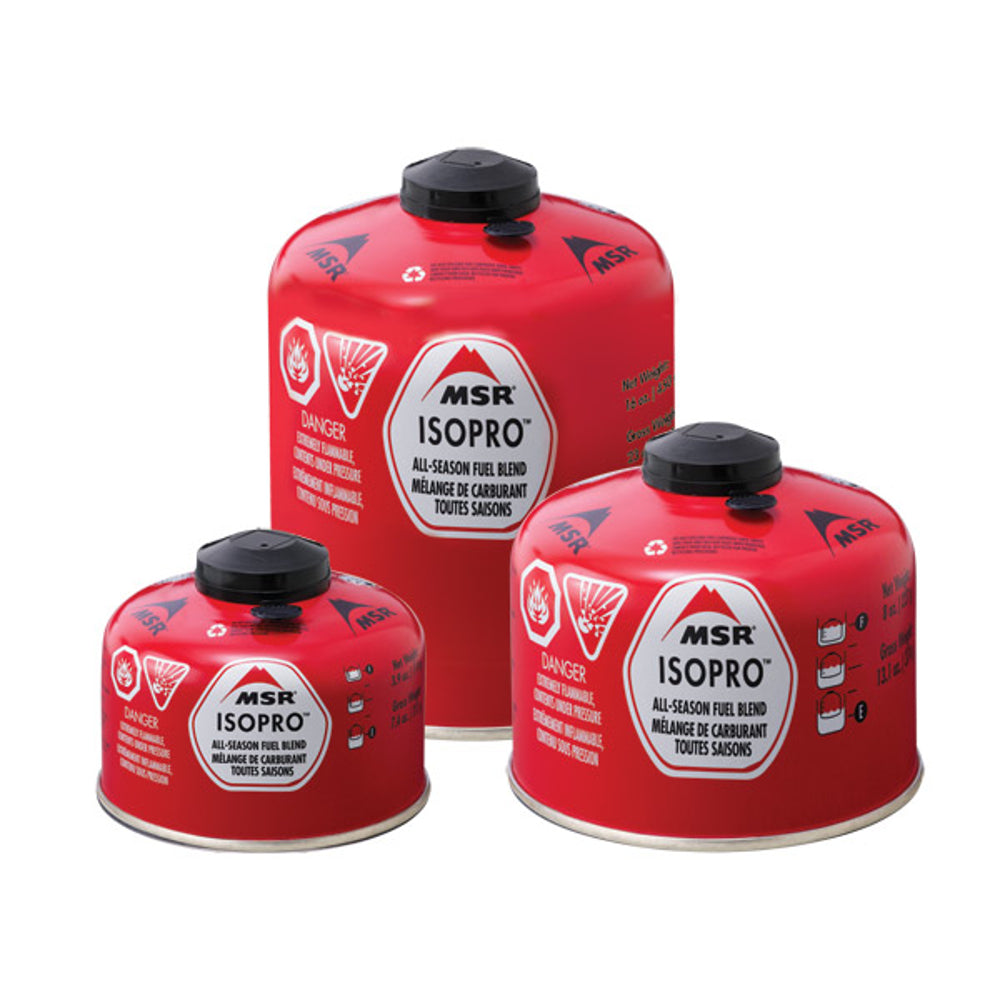 MSR IsoPro Fuel Canister 8oz - Lightweight Camping Stove Fuel for Backpacking, Hiking & Outdoor Cooking | Compatible with Most Portable Stoves