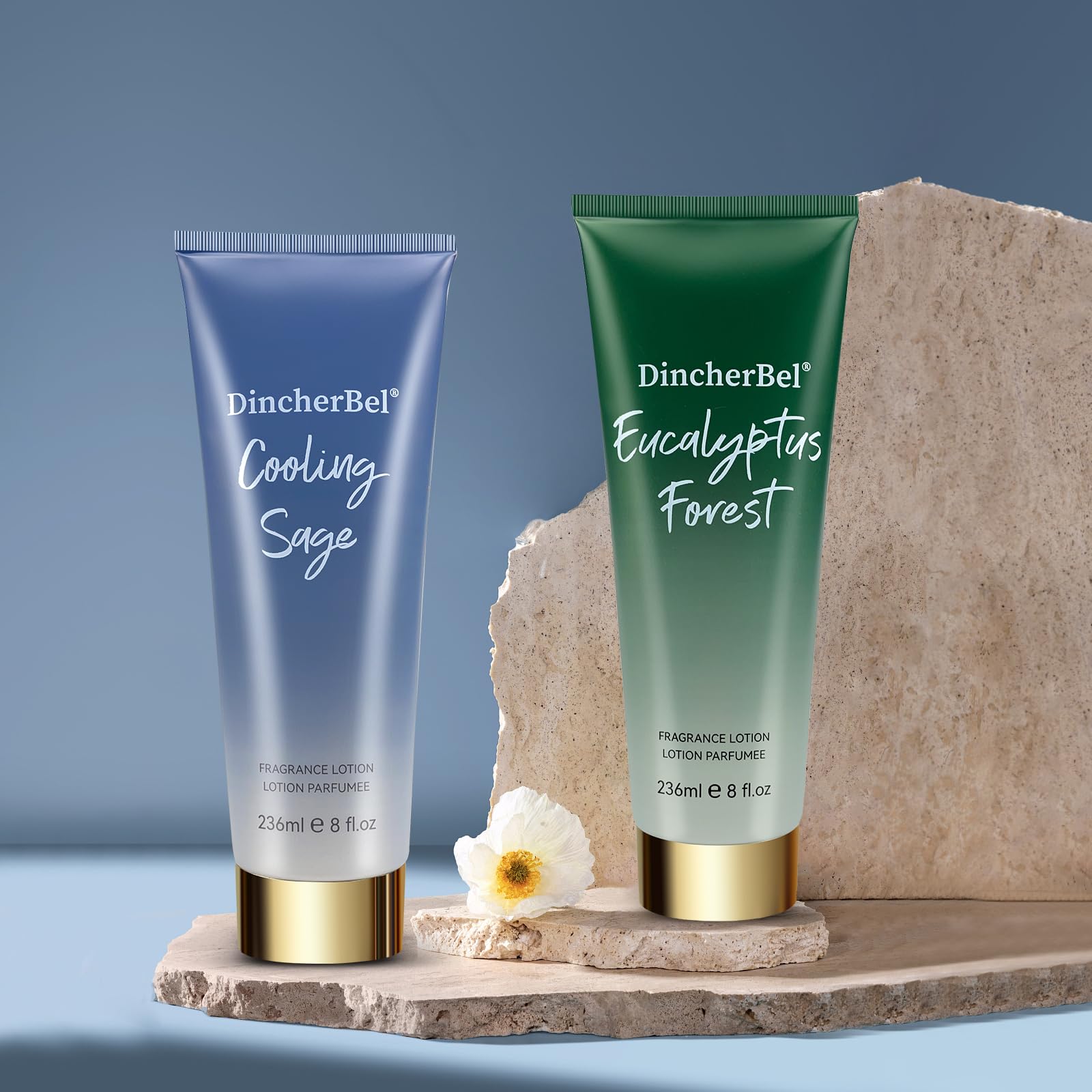 Deeply Moisturizing Body Cream for Dry Skin - Sage & Eucalyptus (8oz 2-Pack) | Daily Skin Care Treatment