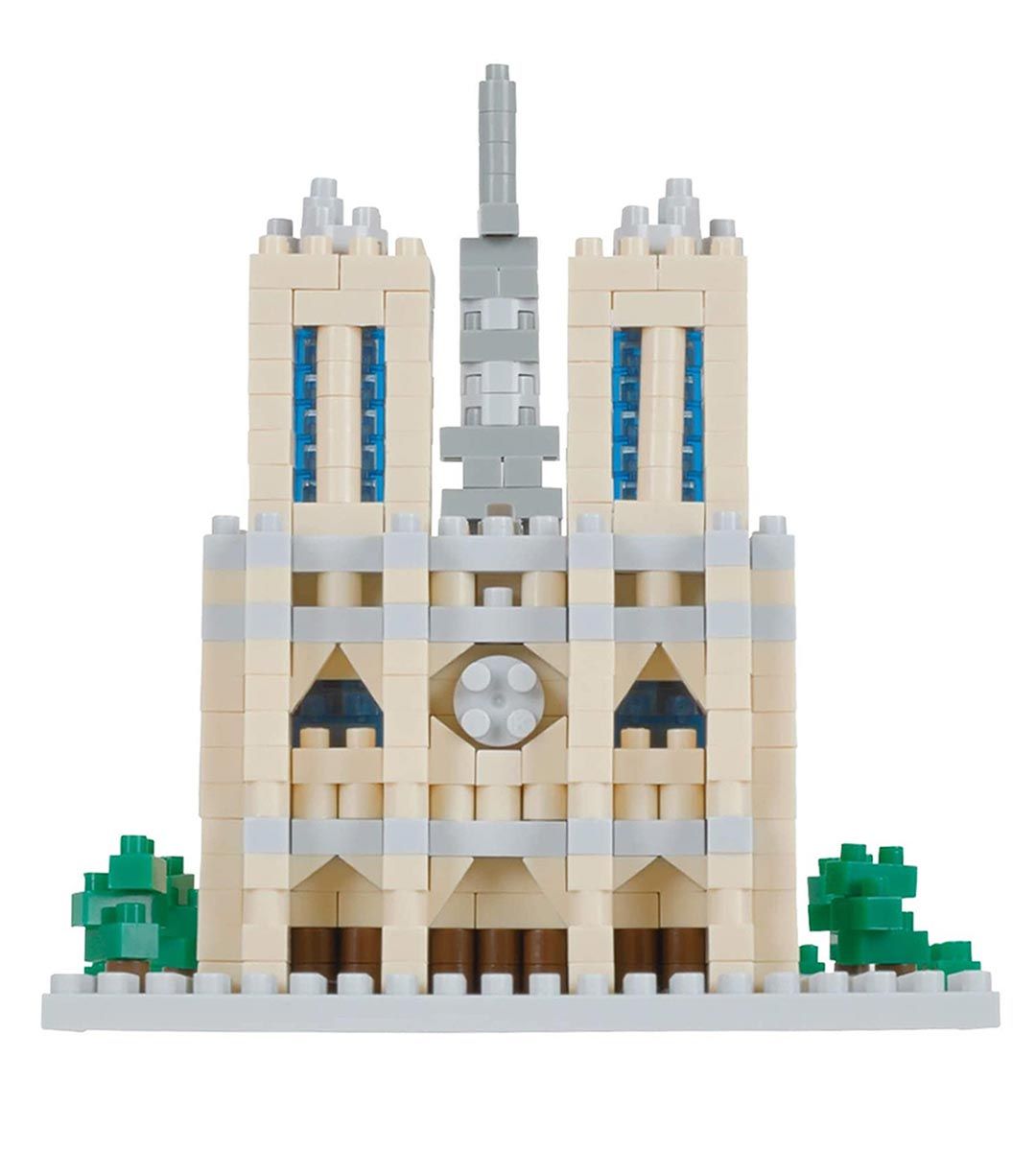 Nanoblock Notre Dame de Paris Cathedral Building Kit - NBH 205 - Mini Architecture Model for Adults & Teens - Perfect for Home Decor, Office Display & Collectors