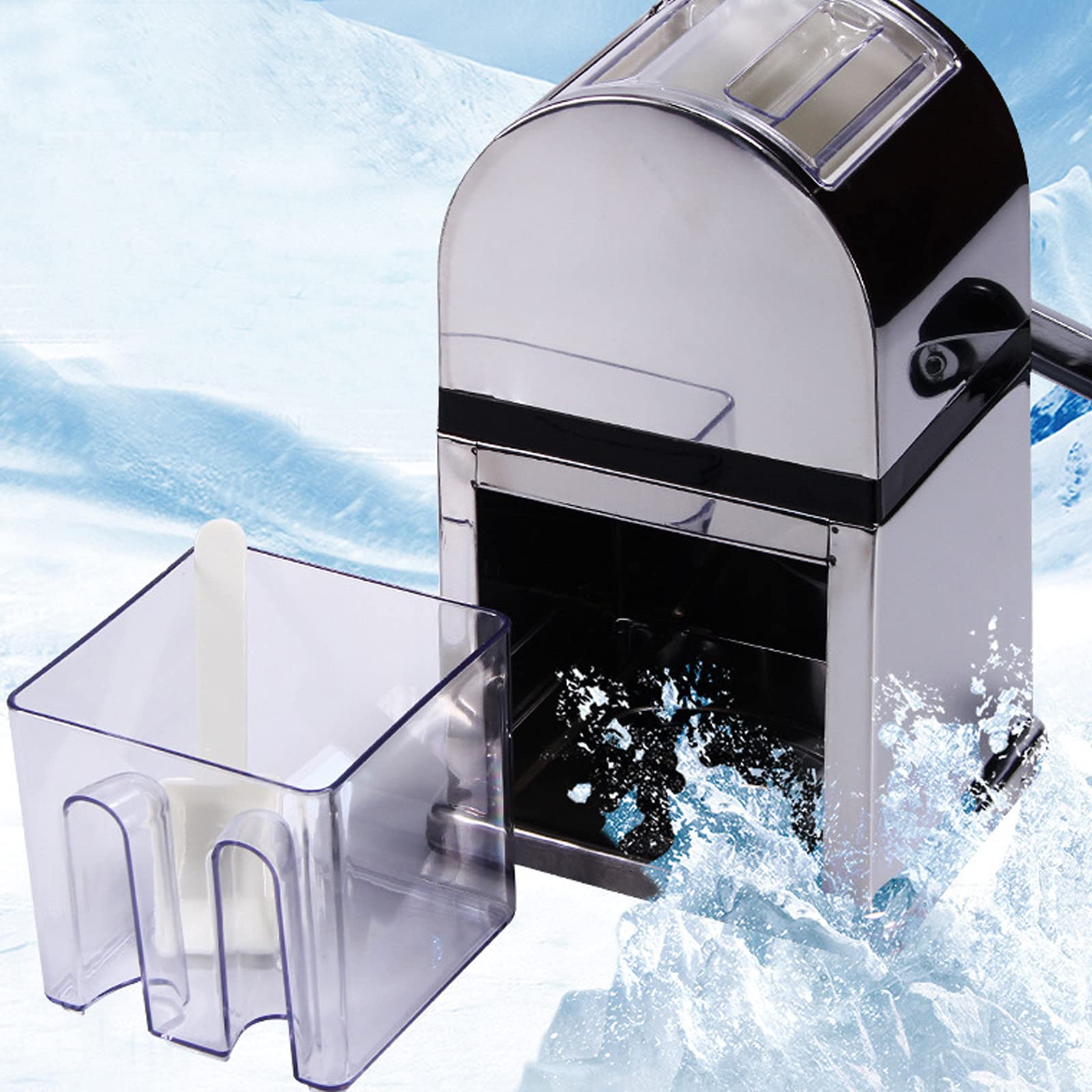 Premium Manual Ice Shaver & Snow Cone Maker - Portable BPA-Free Ice Crusher for Home & Commercial Use - Perfect for Parties, Events & Summer Treats (Fast US Shipping)