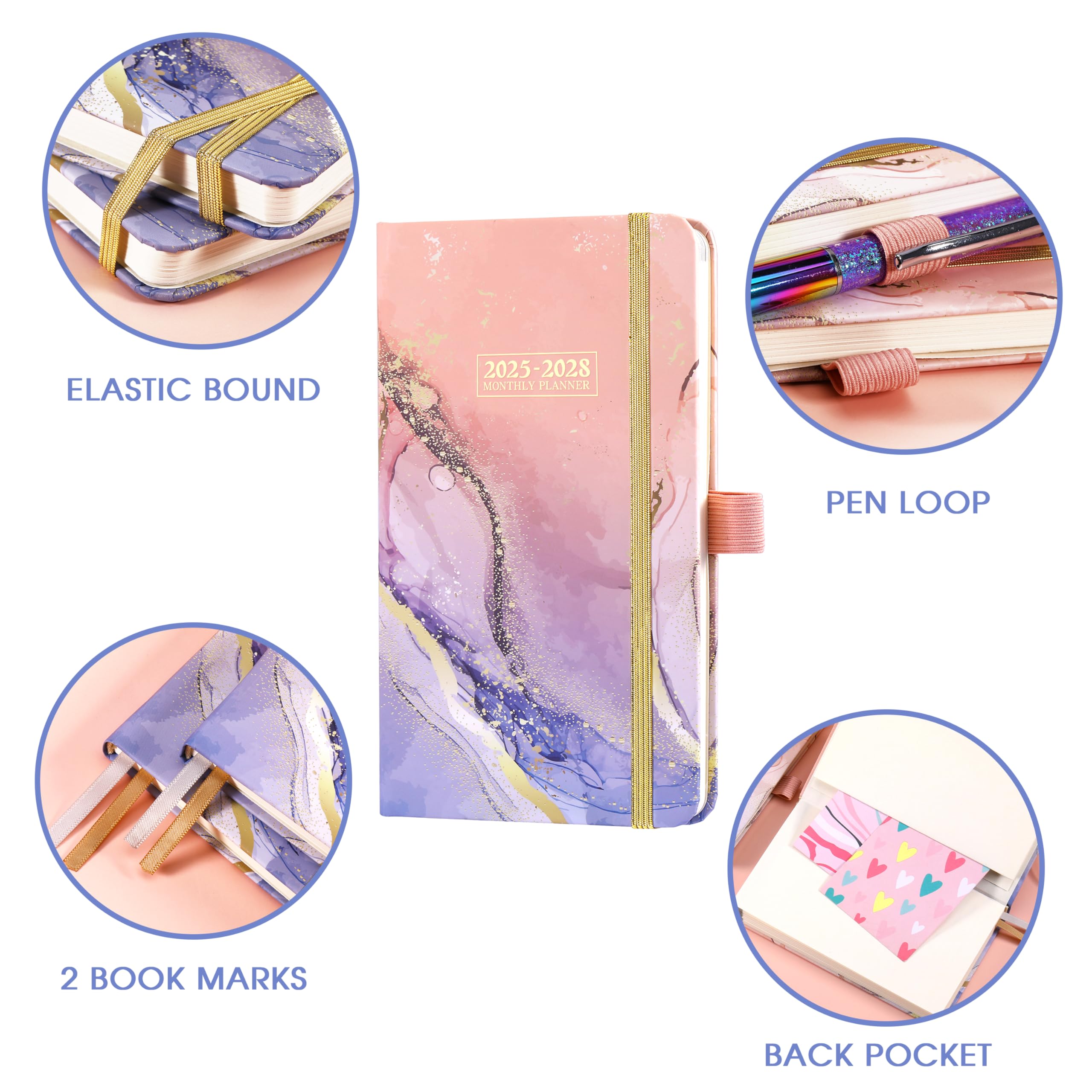2025-2028 Pocket Planner Calendar - 3 Year Monthly Organizer (July 2025-June 2028) | 4