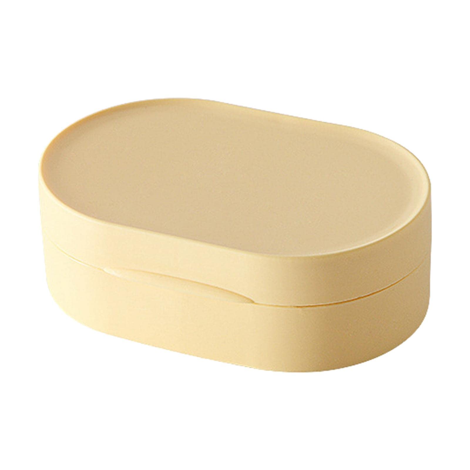 SM SunniMix Waterproof Travel Soap Box with Lid - Portable Soap Holder Container & Storage Dish for Kitchen, Camping, Outdoor Activities - Large Yellow Soap Case for Travel Essentials