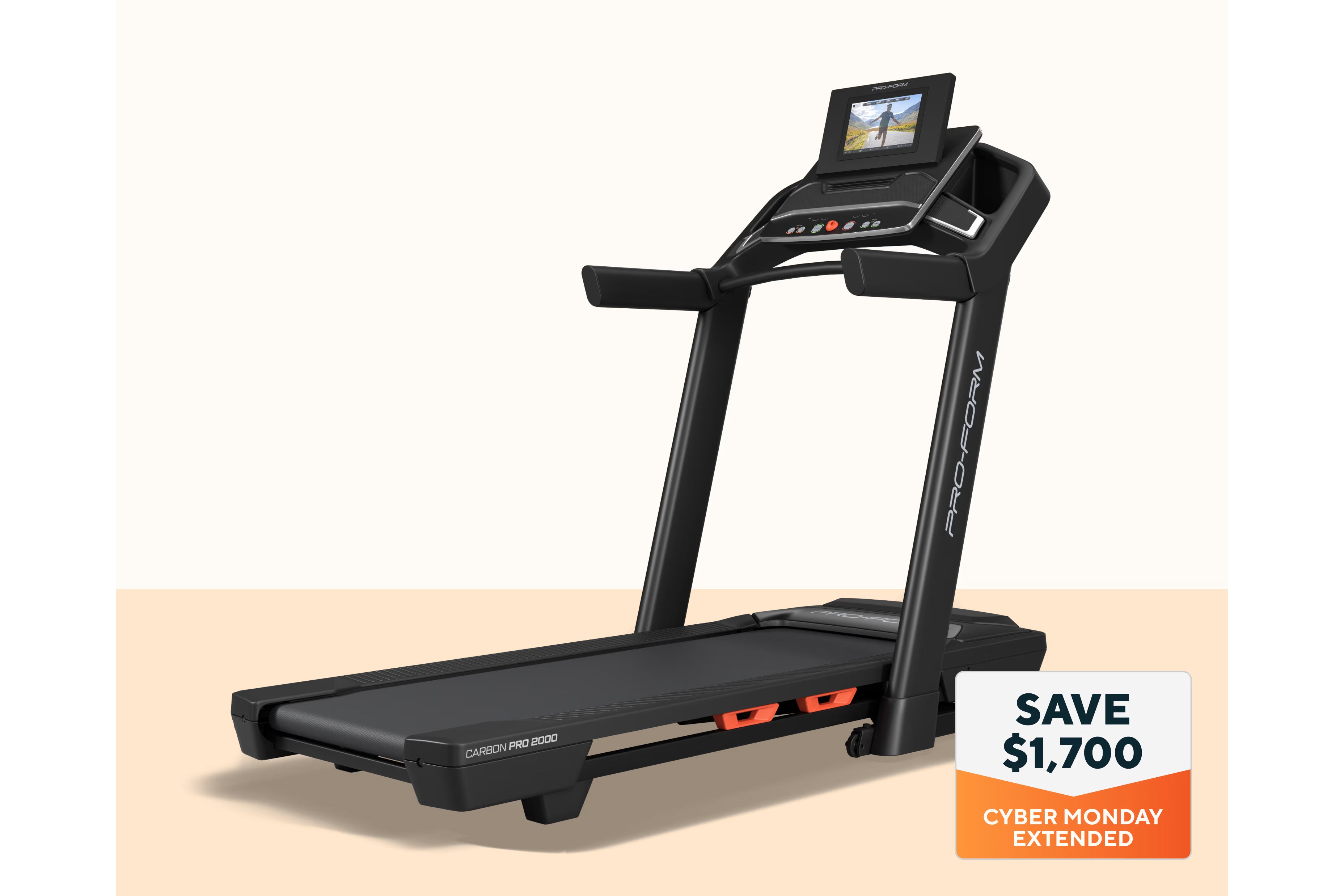 ProForm Carbon Pro 2000 Treadmill - Foldable Electric Running Machine with 10