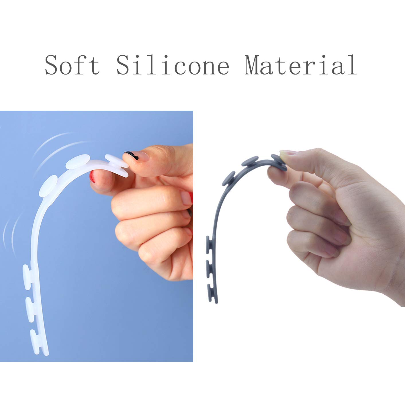 4-Pack Silicone Mask Extenders - Adjustable Ear Savers for Comfortable Face Mask Wear, Anti-Tightening Straps to Prevent Ear Pain, Soft Hook Buckle for Secure Fit - Perfect for Healthcare Workers, Travel & Daily Use