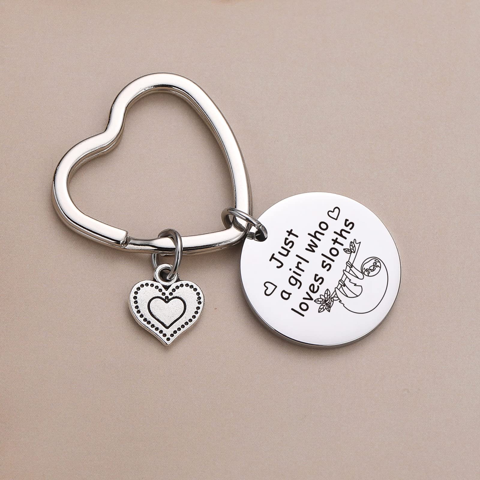 Sloth Girl Jewelry - Best Friend Gift for Animal Lovers | Cute Sloth Keychain for Women | Perfect BFF, Girlfriend & Animal Lover Present | Great for Birthdays, Anniversaries & Everyday Carry