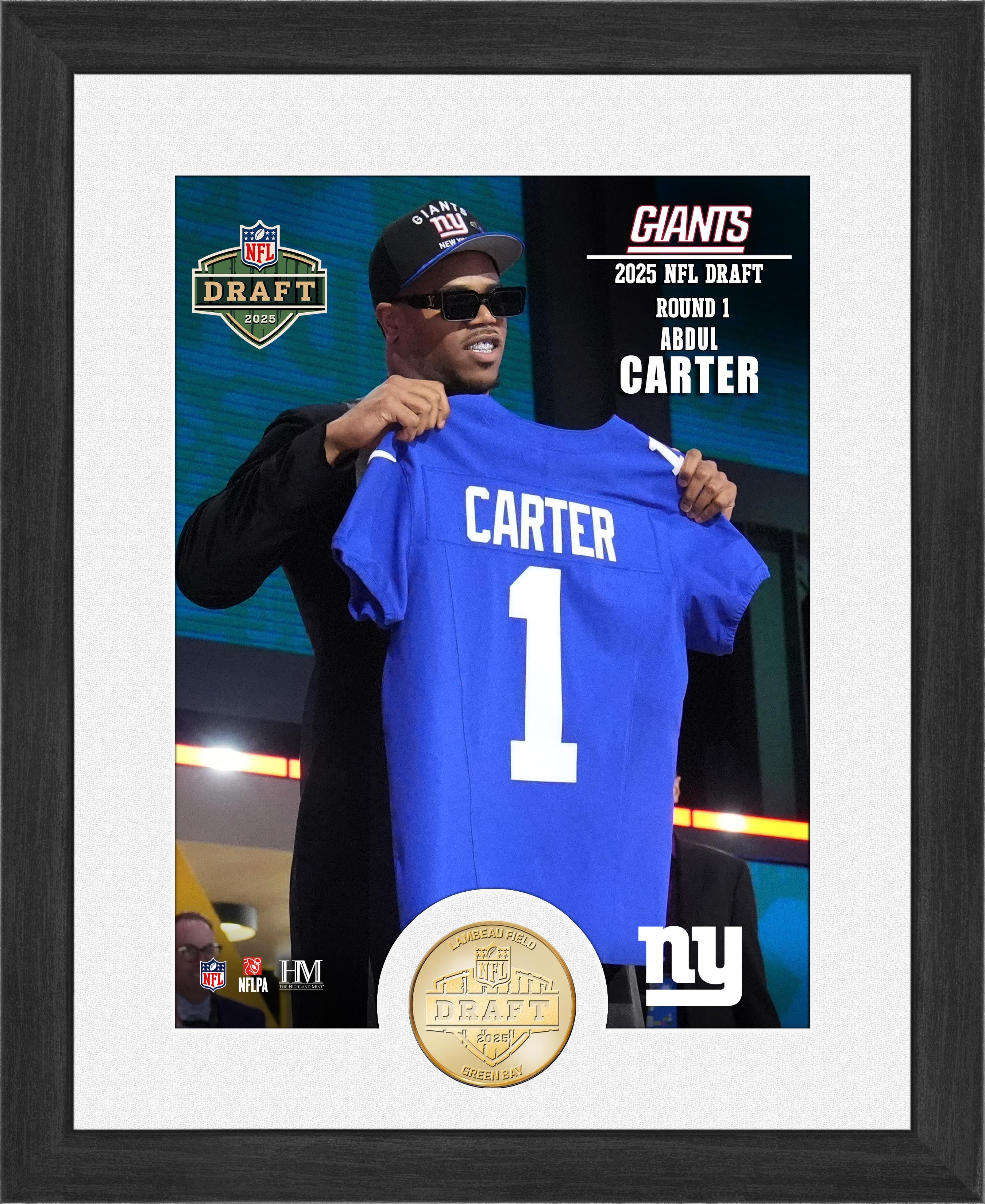 Abdul Carter New York Giants 2025 NFL Draft Commemorative Bronze Coin - Limited Edition Collectible for Football Fans, Sports Memorabilia Enthusiasts - Perfect for Display Cases, Man Caves, and Sports Themed Gifts