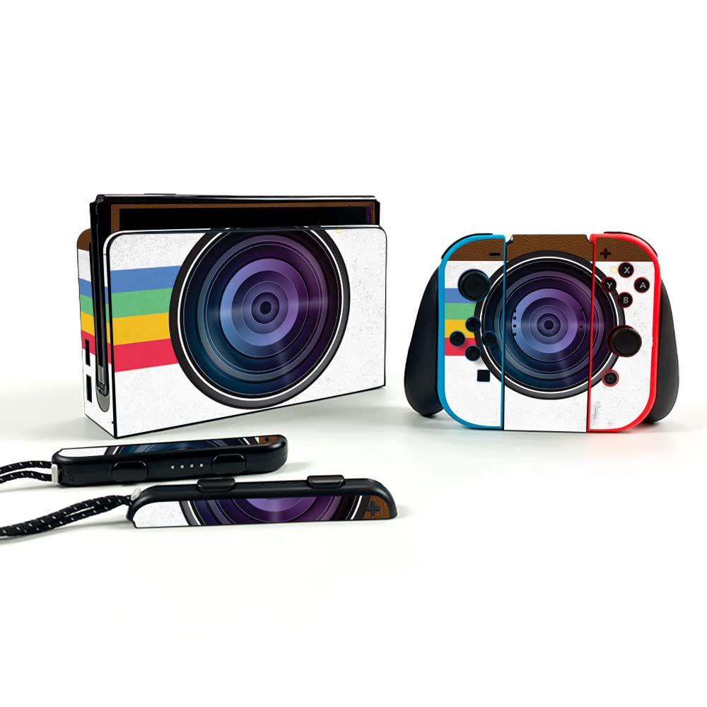 Vintage Polaroid Vinyl Decal Skin for Nintendo Switch OLED - Protective Durable Wrap Cover | Easy to Apply & Remove | Made in USA | Perfect for Gaming, Travel & Personalization
