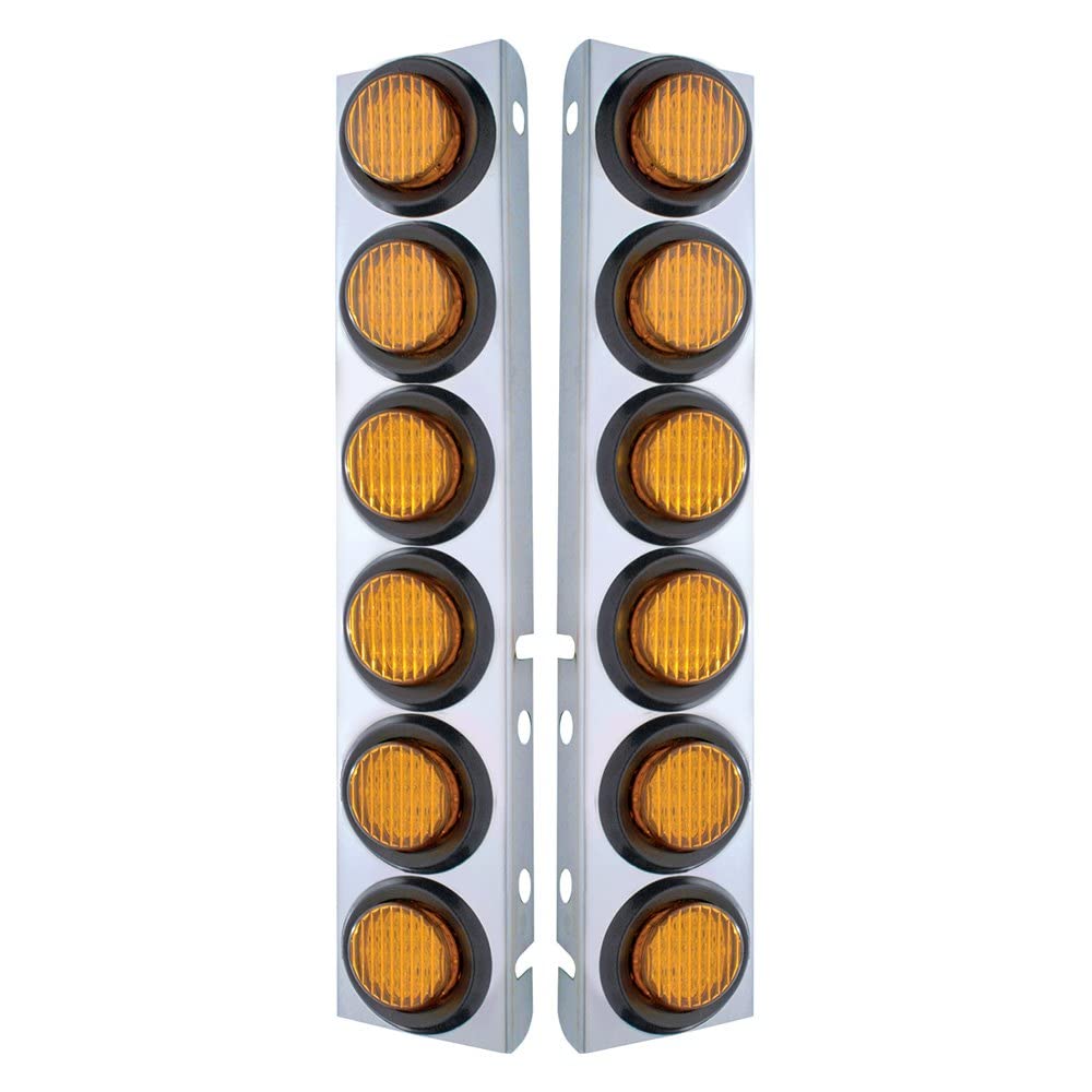 United Pacific 33808 PB SS Front Air Cleaner Bracket with 12x 9 LED 2