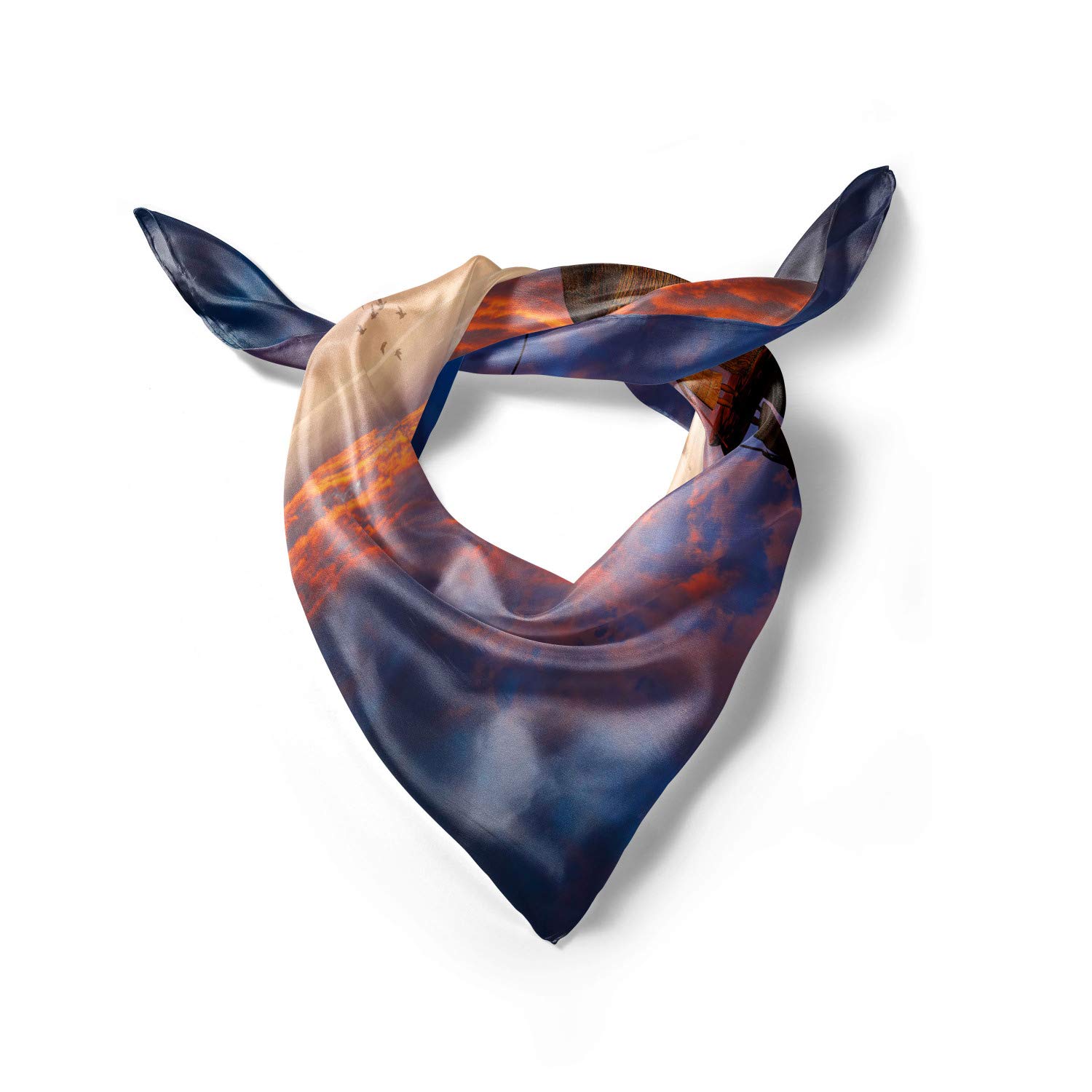 Ambesonne Fantasy Hair Scarf - Man in Imagine Ship Print, Boho Head Wrap for Women, Stylish Headband & Hair Accessory for Beach, Yoga, or Everyday Fashion