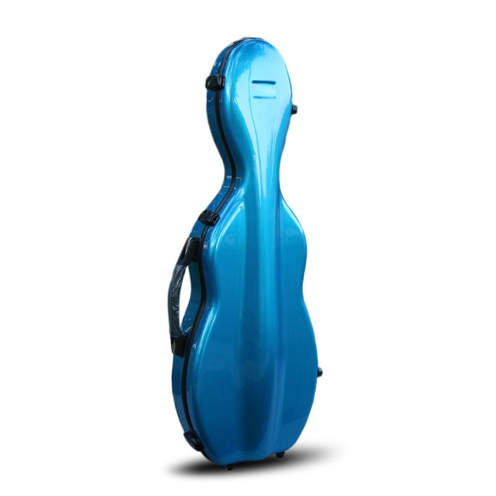 Premium 4/4 Full Size Violin Hard Case - Carbon Fiber Composite with Soft Padding, Strong Handle & Back Straps (Blue) - Perfect for Professional Musicians, Travel & School Performances