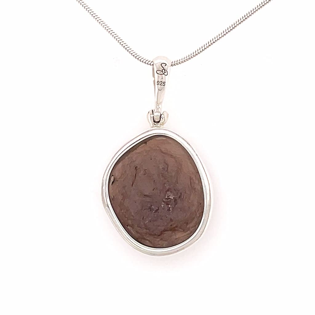 Saffordite Pendant Necklace - Natural Gemstone Jewelry for Women, Healing Crystal Necklace for Spiritual Protection & Positive Energy | Perfect for Meditation, Yoga & Everyday Wear