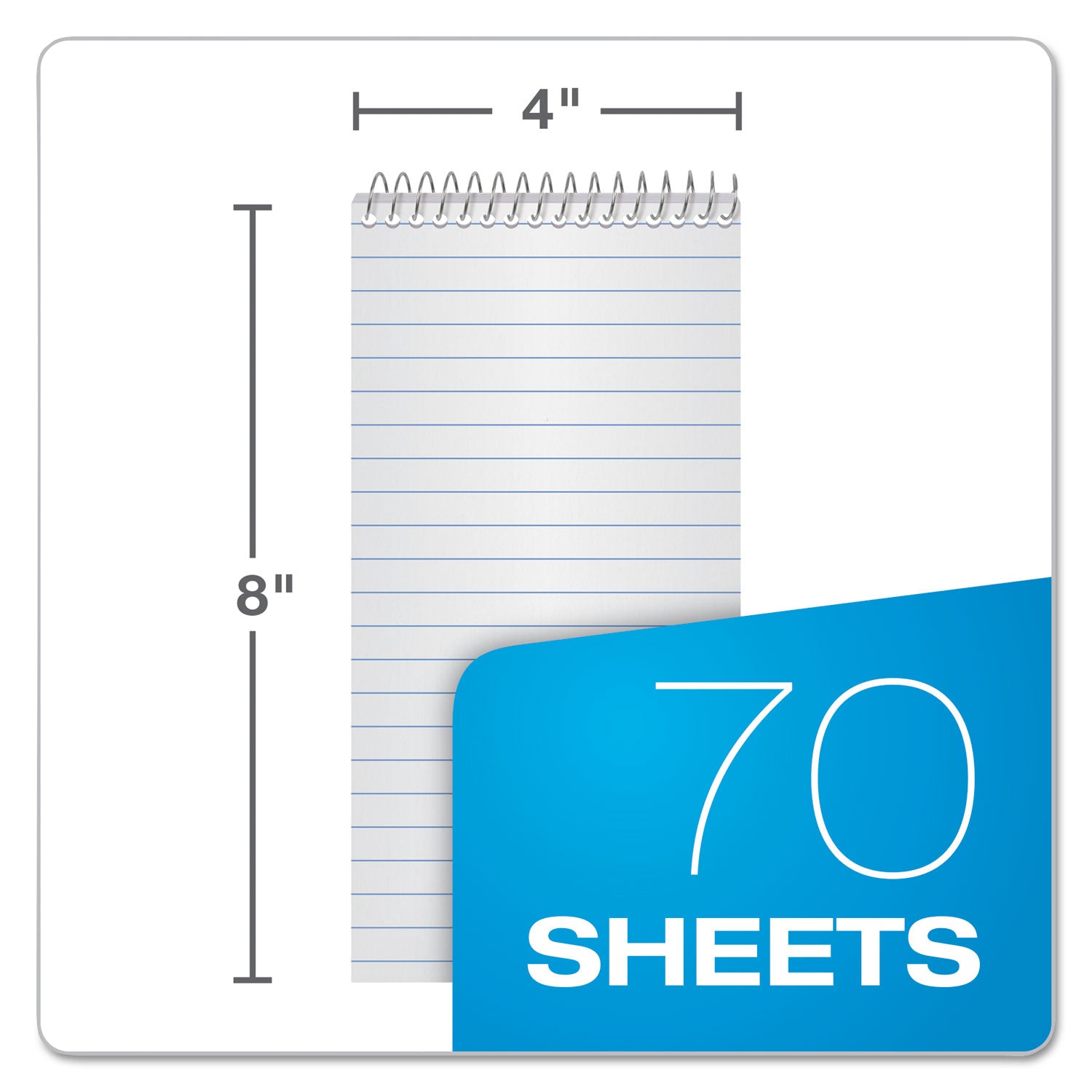 Ampad Earthwise Recycled Reporter's Notebook - Gregg Rule, 70 Sheets, 4x8 Inches, White Cover | Eco-Friendly Notepad for Journalists, Students & Office Use