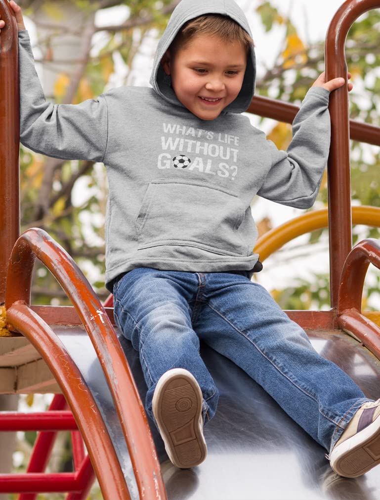Goals Hoodie for Boys & Girls - Soccer Player Youth Hooded Sweatshirt Gift - Perfect for Sports, School & Casual Wear