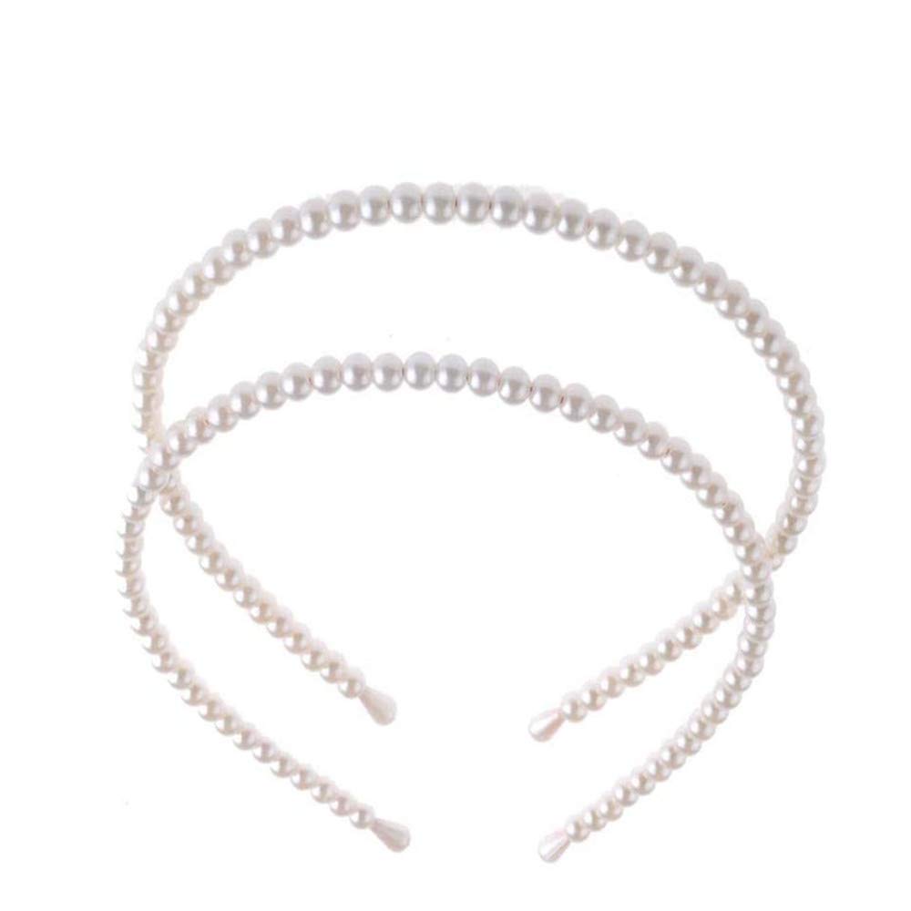 5 Pcs Pearl Headbands for Women - Elegant White Pearl Hair Hoops & Fashion Headbands for Weddings, Parties, Prom & Special Occasions