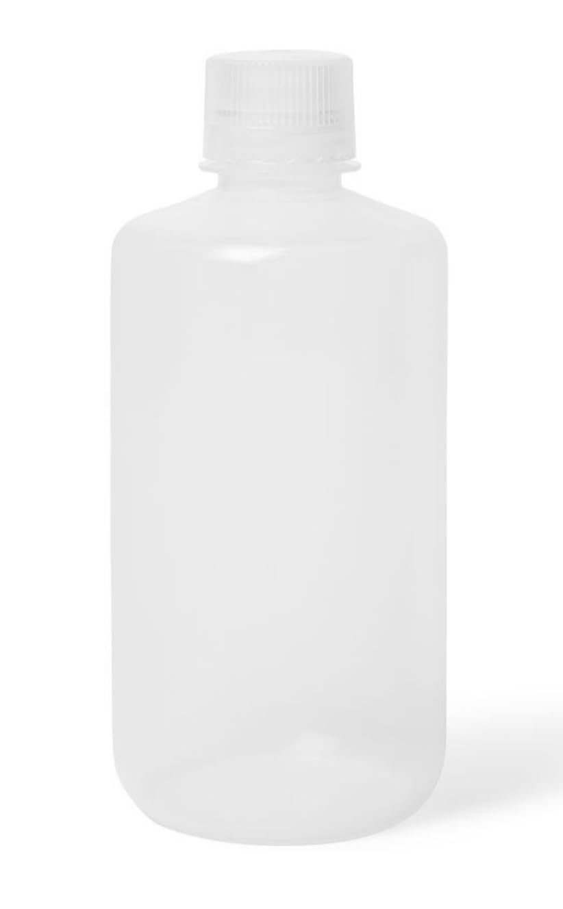 United Scientific™ UniStore™ - 32oz (1000ml) Narrow Mouth Reagent Bottles with Screw Caps - Laboratory Grade Polypropylene Sample Containers - Pack of 6 - Ideal for Chemical Storage, Lab Experiments & Scientific Research