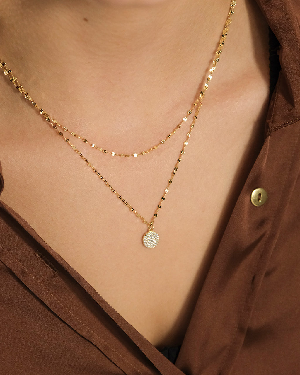 Elegant Eva CZ Pendant & Chain Layered Necklace for Women - Perfect for Date Night, Party & Everyday Wear