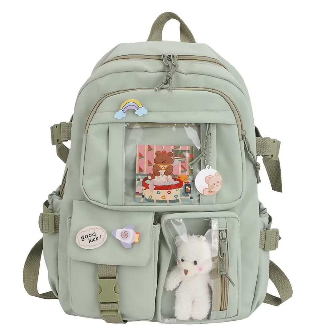 Cute Kawaii Backpack for Girls - Large Capacity School Backpack, Stylish Casual Daypack for Travel, College & Everyday Use