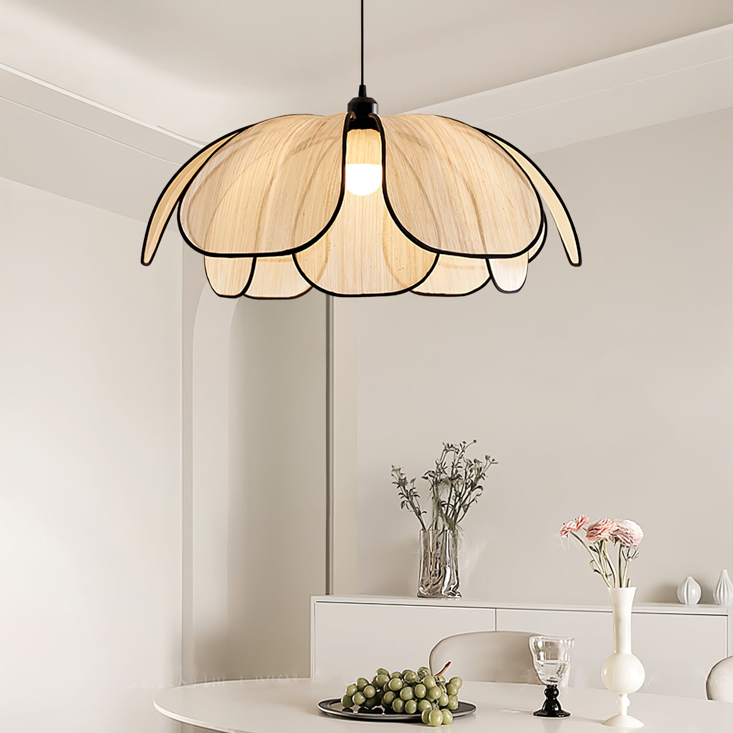 Blossom Leaf Pendant Lamp - Modern Botanical Ceiling Light Fixture for Living Room, Bedroom & Dining Room Decor