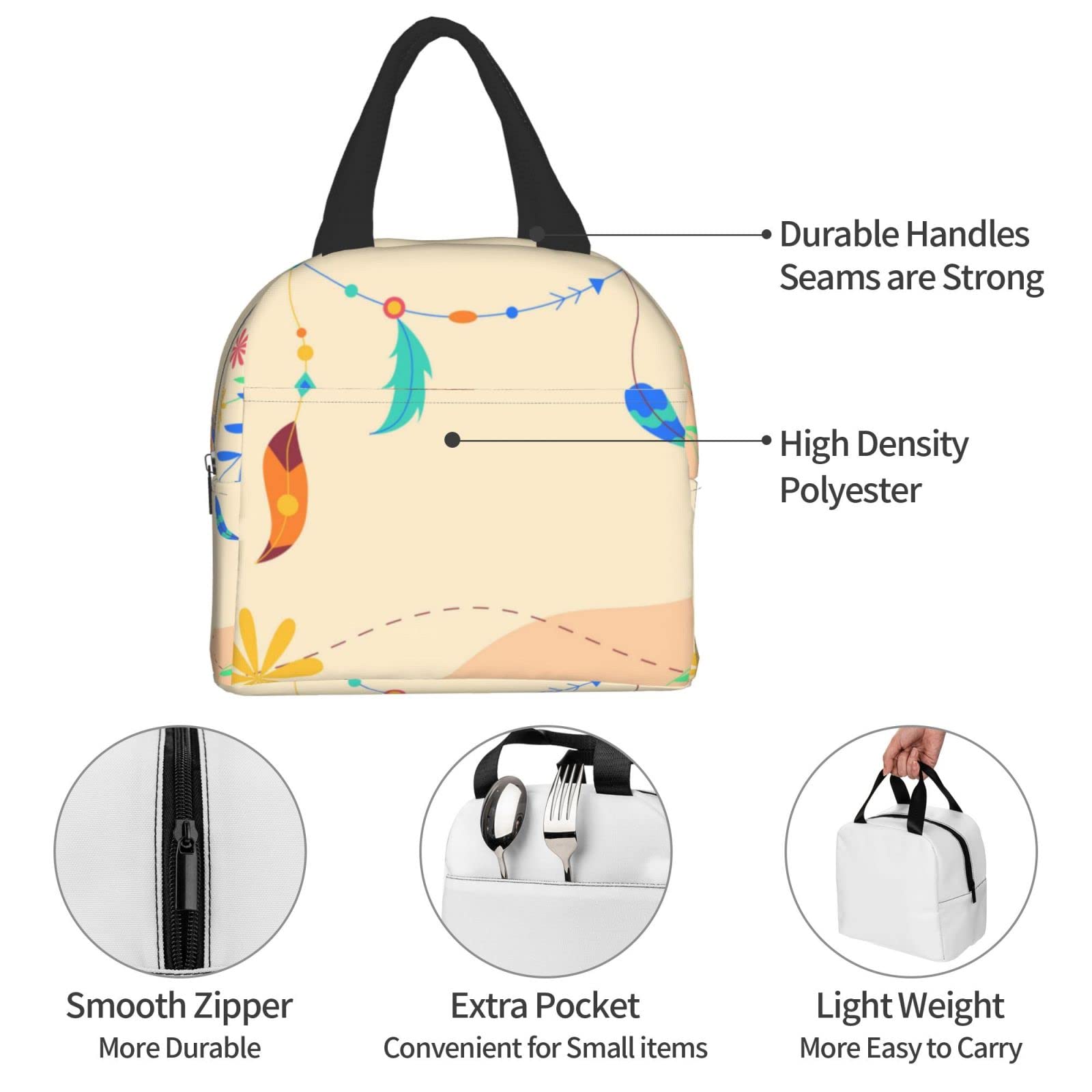 Stylish Insulated Lunch Box for Women & Men - Eco-Friendly Reusable Lunch Bag for Office, Camping, Hiking, Picnic & Beach Travel | Perfect for Work, School & Outdoor Adventures