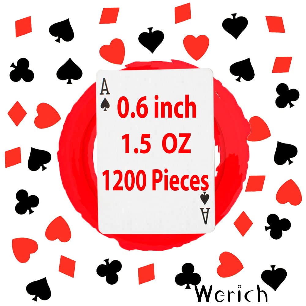 Werich Casino Poker Metallic Foil Confetti - 1000 Pieces for Night Club Parties, Casino Theme Events, Weddings, Birthdays, Baby Showers & Bridal Showers - Perfect for Table Scatter Decorations and Festival Party Supplies