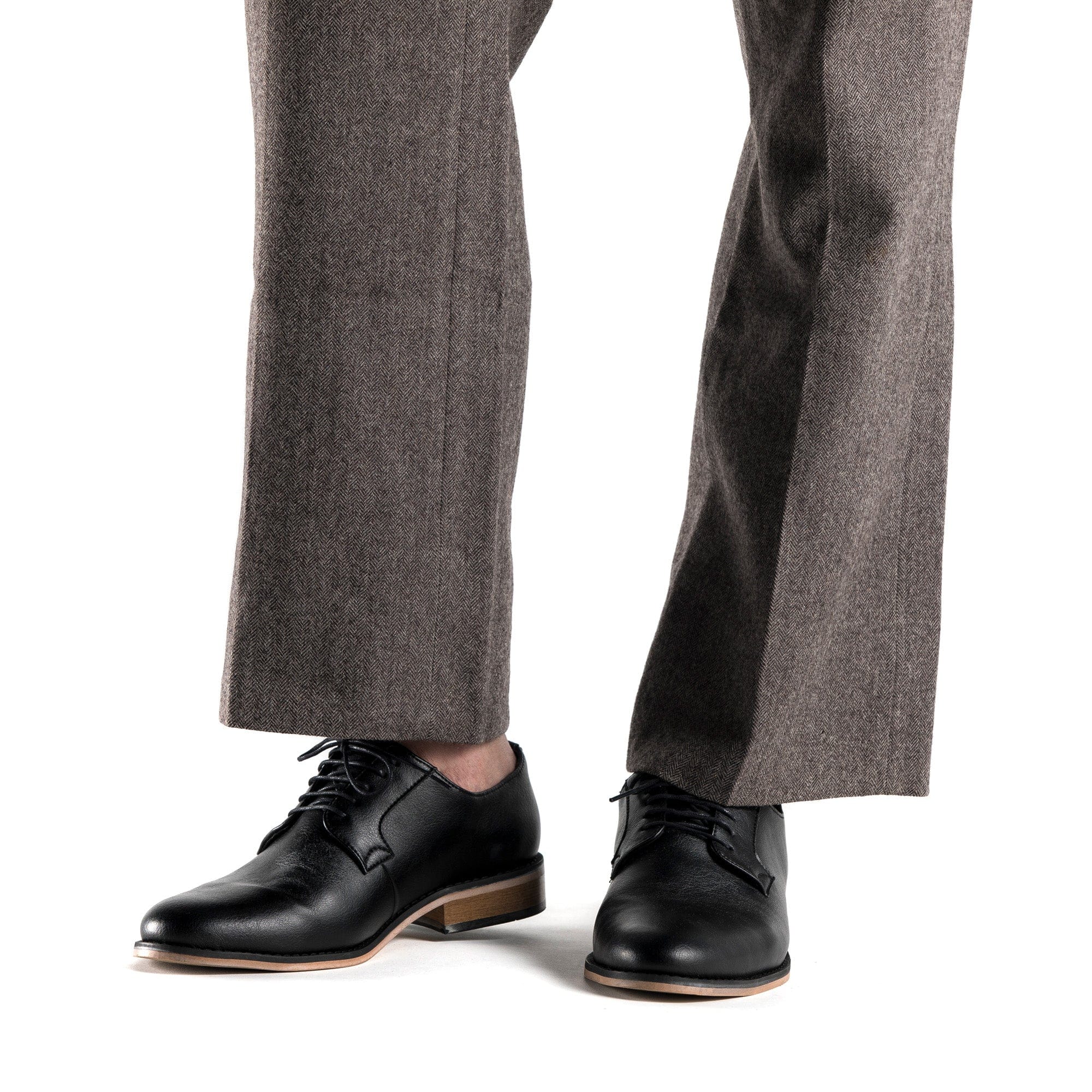 Jake Men's Vegan Leather Blucher Shoes - Comfortable & Stylish Black Loafers for Casual Wear | Perfect for Office, Travel & Everyday Outfits