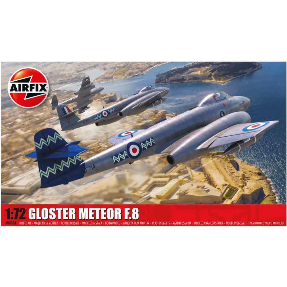 Airfix A04064 1/72 Scale Gloster Meteor F.8 Fighter Jet Model Kit - Perfect for Aviation Enthusiasts & Collectors | Display, Gifts, or DIY Projects