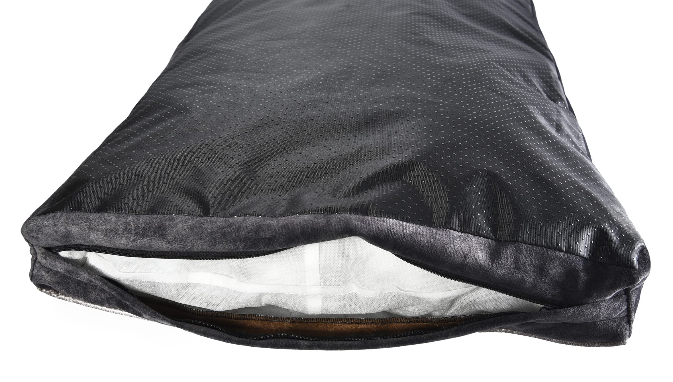 Max & Marlow Quilted Plush Pet Bed for Dogs & Cats - Non-Slip Bottom, Machine Washable, Large Gray Orthopedic Bed - Perfect for Living Room, Bedroom & Pet Travel