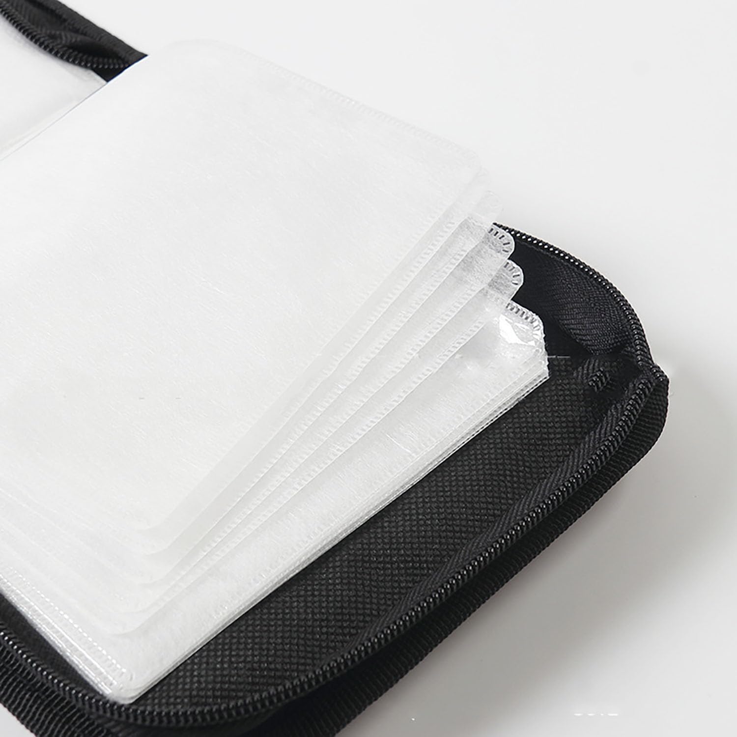 Red CD DVD Storage Bag - Holds 40 Discs, Portable Organizer for Car & Home - Perfect for Travel, Music Lovers & Office Use