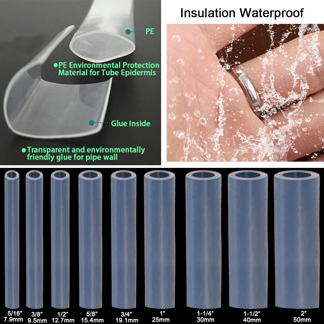 Clear Dual Wall Heat Shrink Tubing 3:1 Ratio with Heat Activated Adhesive - 4Ft (1”/25.4mm) Marine Grade Cable Sleeve for Wire Protection - Waterproof, Durable for Electrical, Automotive & Marine Applications