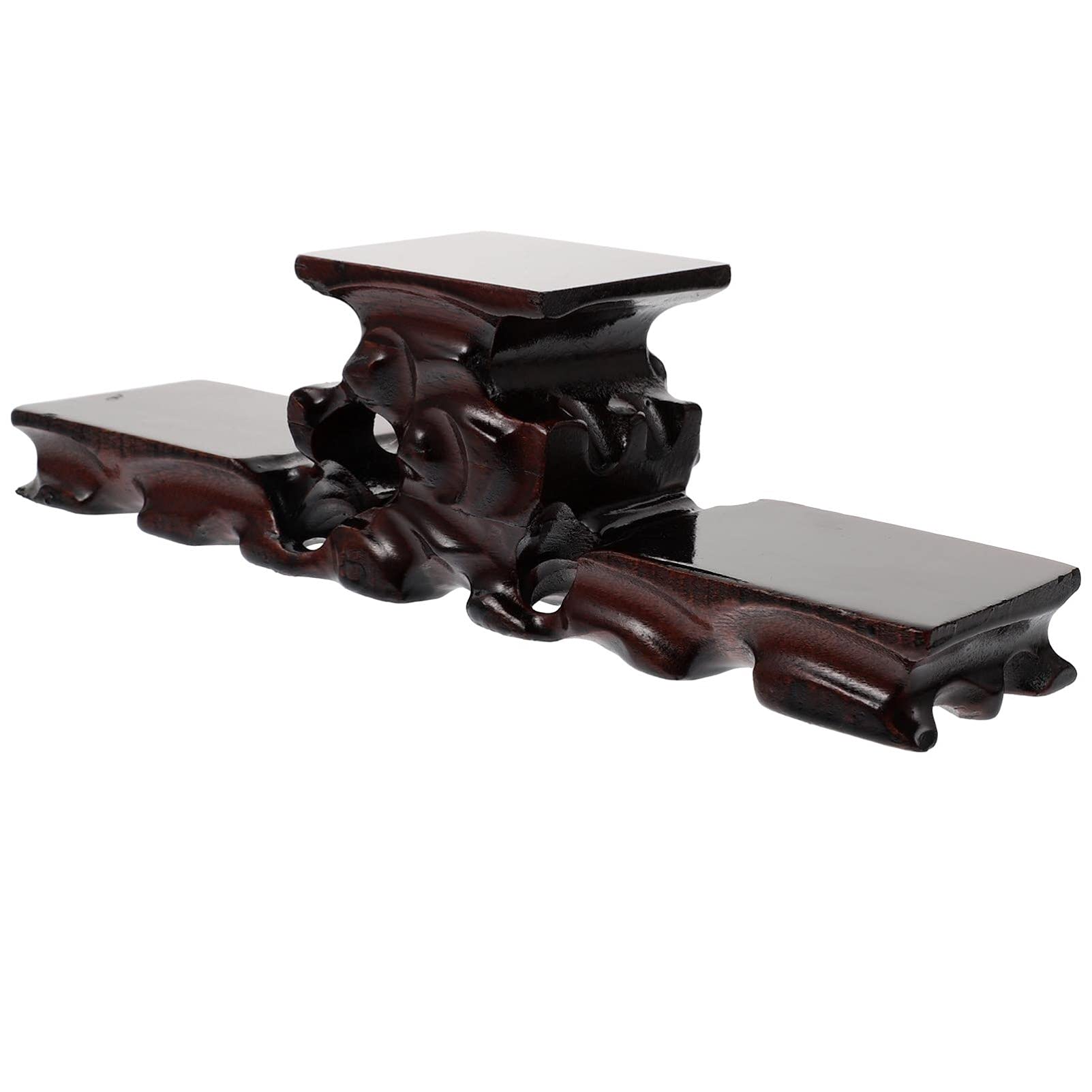 Wooden Display Stand Base for Teapot, Vase & Bonsai - Oriental Style Home & Office Decor - Perfect for Living Room, Study, Mantel & Shelf Decoration