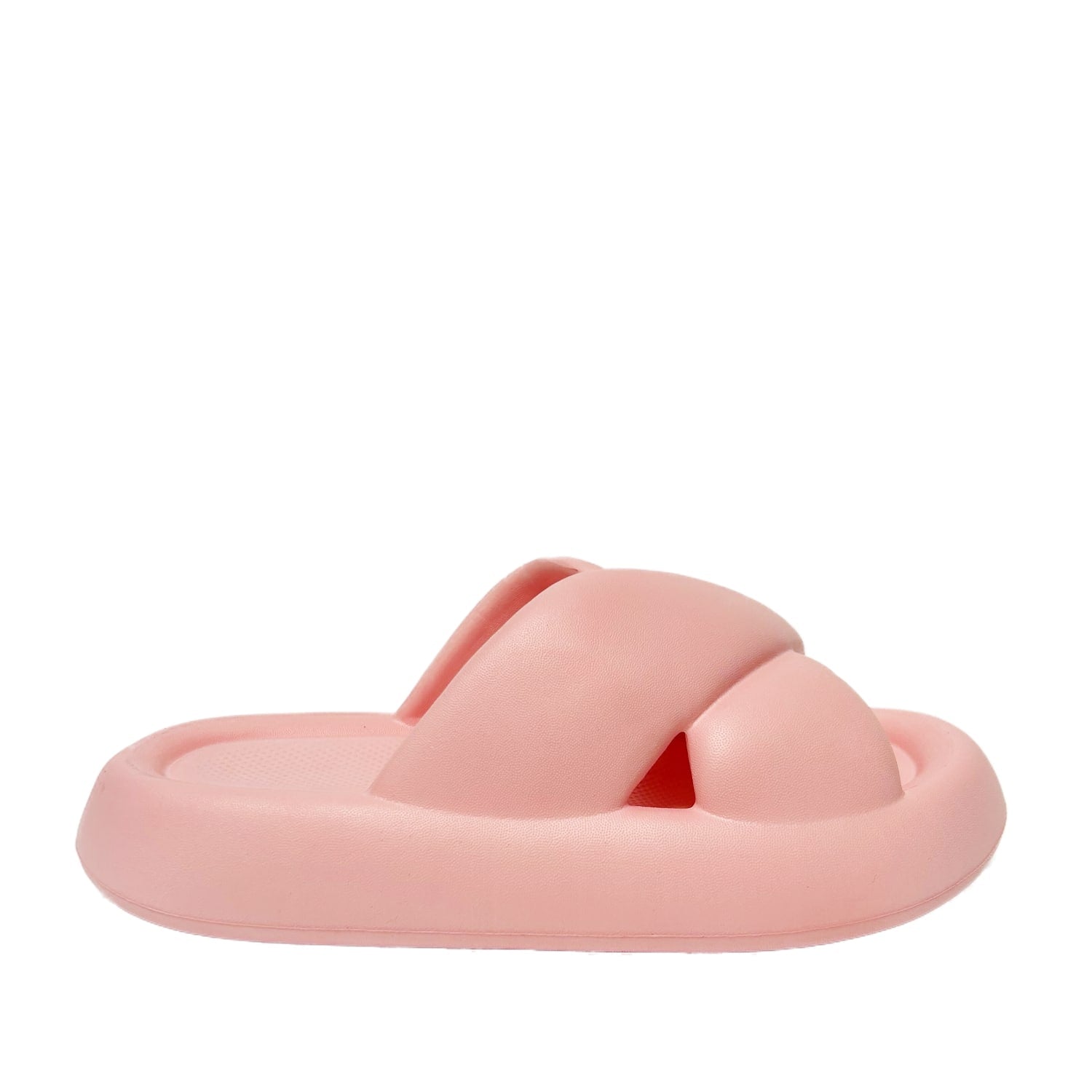 FLOOF Women's Puff Puff Slide Slippers - Soft Plush Pink House Shoes for Women, Comfortable Indoor/Outdoor Slides - Perfect for Home, Lounge, Spa, and Beach Wear