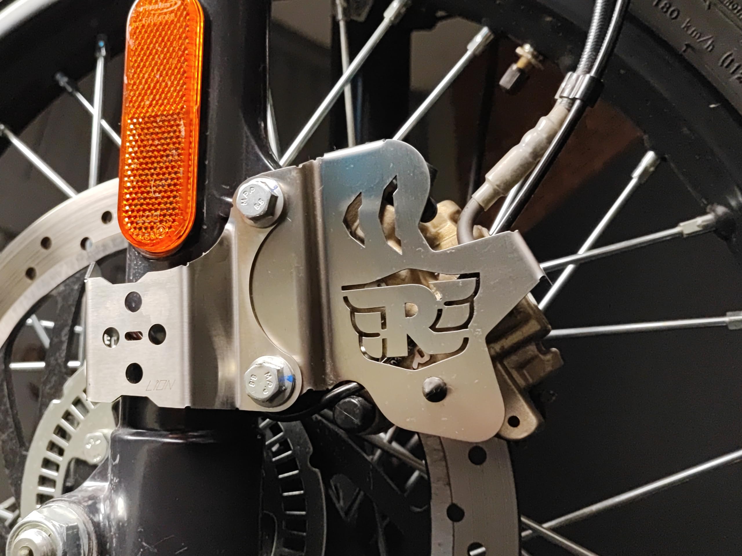 Royal Enfield Himalayan Stainless Steel Motorcycle Caliper Guard - Off-Road Adventure & Daily Ride Protection